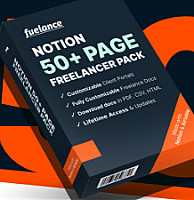 Notion 50+ Page Freelancer Pack Deal Image