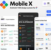 Figma Mobile X UI kit — iOS & Android app templates Deal Image